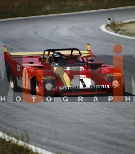 Jacky Ickx i Brian Redman na samochodzie Ferrari 312 PB.