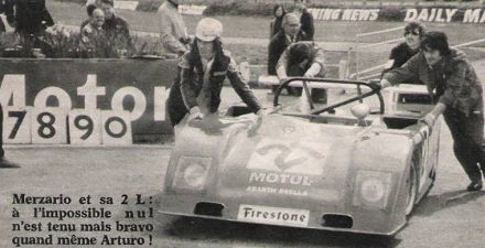 Arturo Merzario i Toine Hezemans na samochodzie Abarth Osella SE 021.