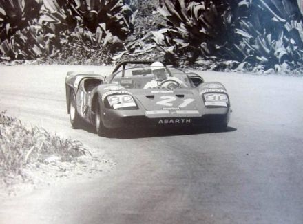 Aldo Fasano i Mario Tropia na samochodzie Abarth 2000S.