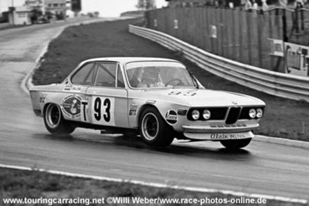 Alain Peltier i Jean Xhenceval na samochodzie BMW 2800 CS.