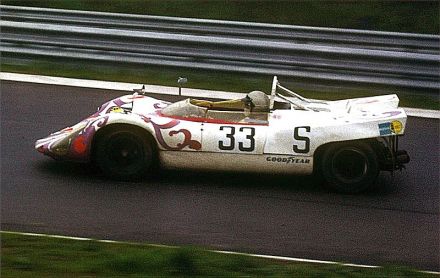 Sepp Greger i Kurt Hild na samochodzie Porsche 910.