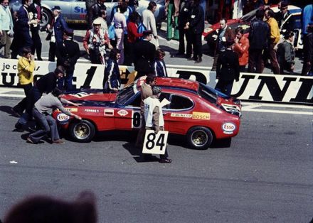 Jean Pierre Rouget i Jean Claude Guérie na samochodzie Ford Capri RS2600.