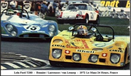 Nr.8.Jo Bonnier, Gijs van Lennep i Gerard Larrousse na samochodzie Lola T280 Ford, nr.15. Henri Pescarolo i Graham Hill na samochodzie Matra Simca MS670.