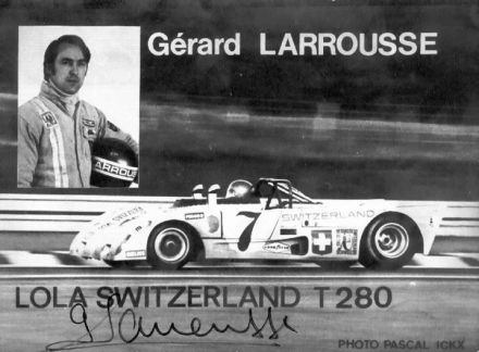 Hughes de Fierlant, Gerard Larrousse i Jo Bonnier na samochodzie Lola T280 Ford.
