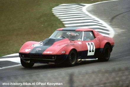 Chris Tuerlinx na samochodzie Chevrolet Corvette.