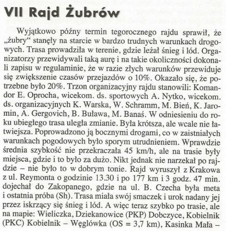 7 Rajd Żubrów 1973r