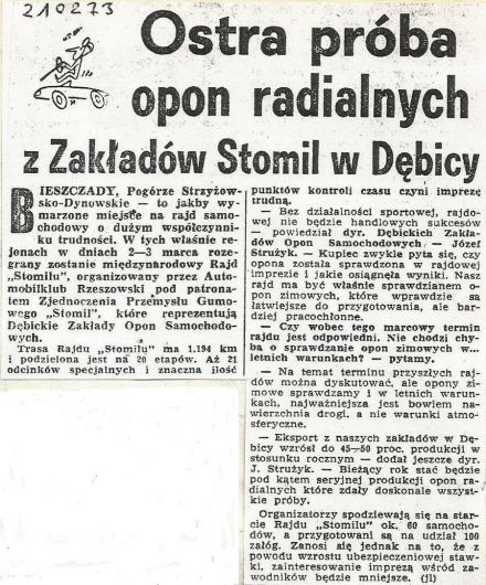 2 Rajd Stomil 1973r