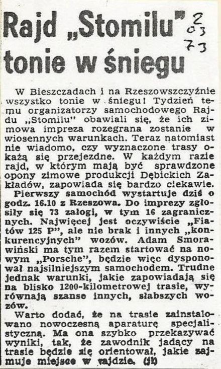 2 Rajd Stomil 1973r