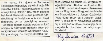 2 Rajd Stomil 1973r