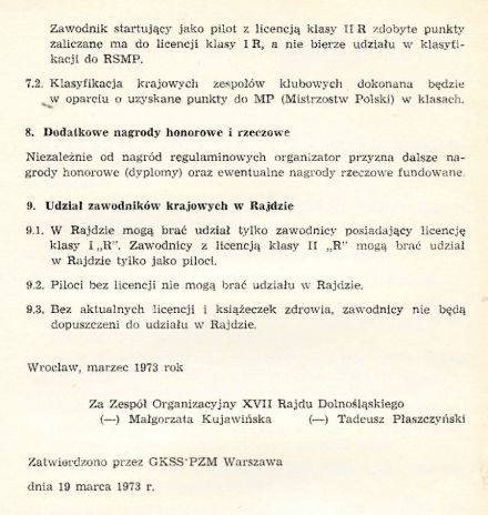 Rajd Dolnośląski - 1973r