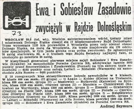 17 Rajd Dolnośląski 1973r.