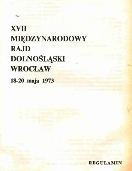 Rajd Dolnośląski - 1973r