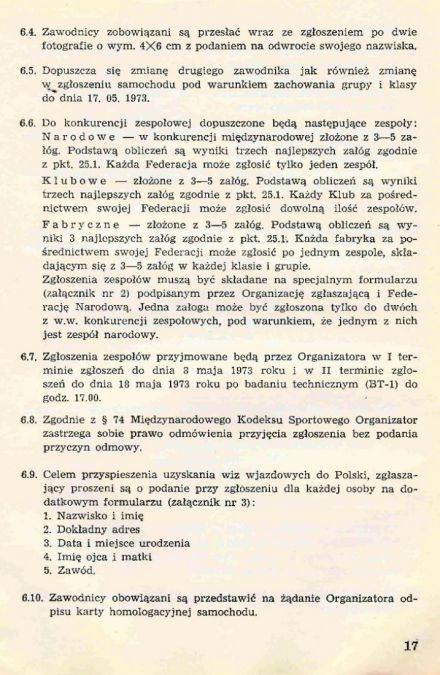 Rajd Dolnośląski - 1973r