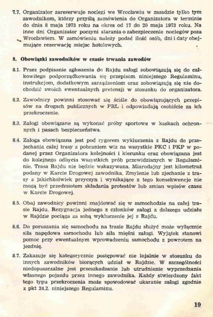 Rajd Dolnośląski - 1973r