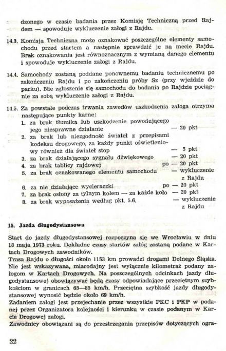 Rajd Dolnośląski - 1973r