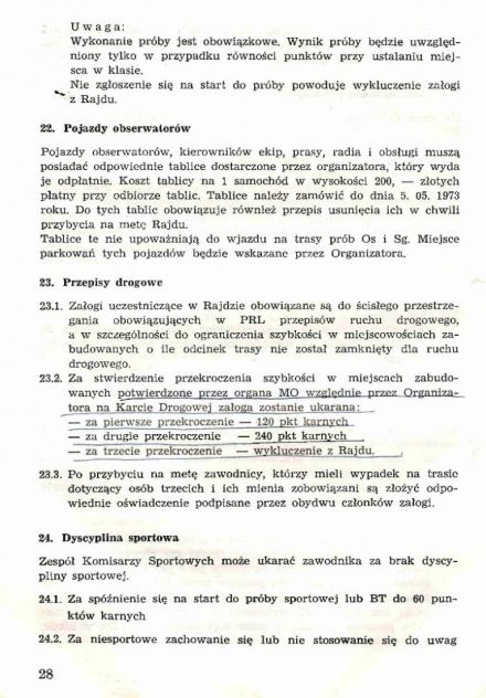 Rajd Dolnośląski - 1973r