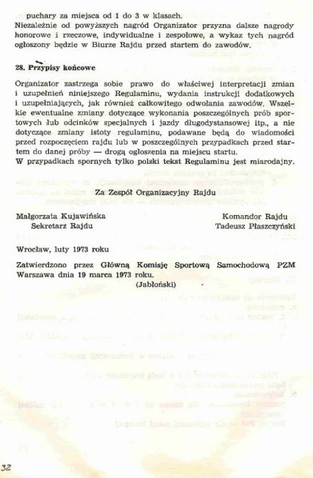 Rajd Dolnośląski - 1973r