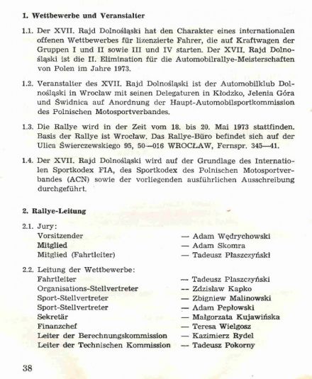Rajd Dolnośląski - 1973r