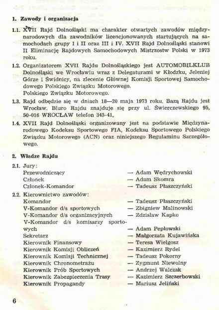 Rajd Dolnośląski - 1973r