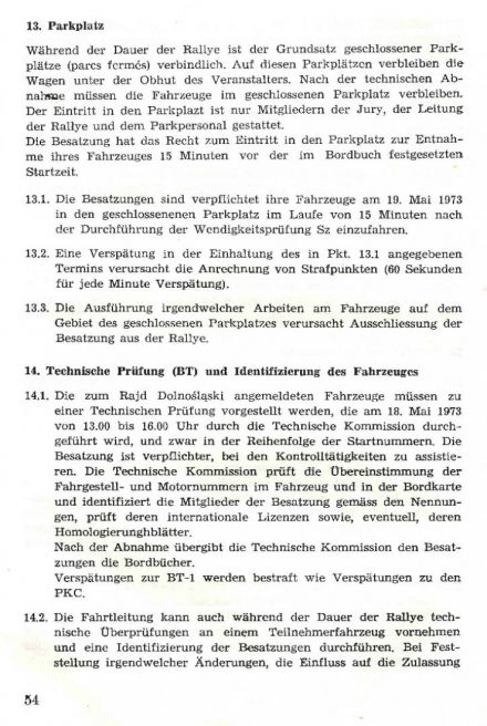 Rajd Dolnośląski - 1973r