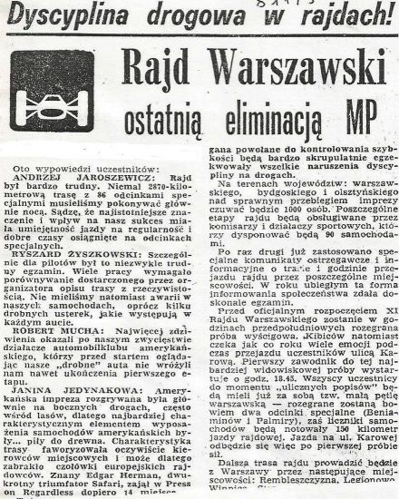 Rajd Warszawski 1973r