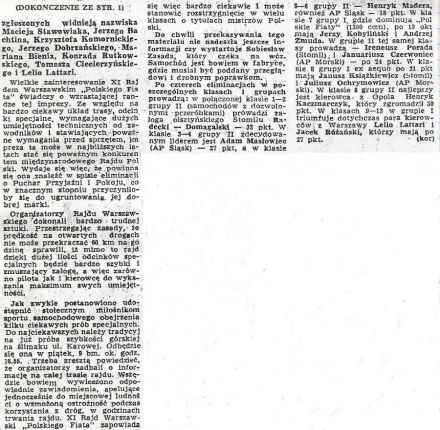 Rajd Warszawski 1973r