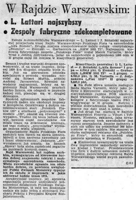 Rajd Warszawski 1973r