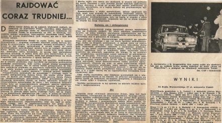 Rajd Warszawski 1973r.