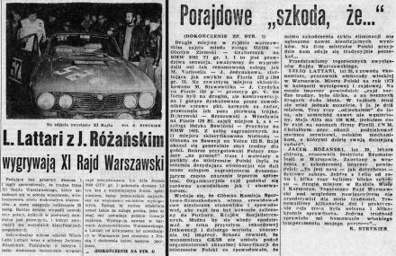 Rajd Warszawski 1973r