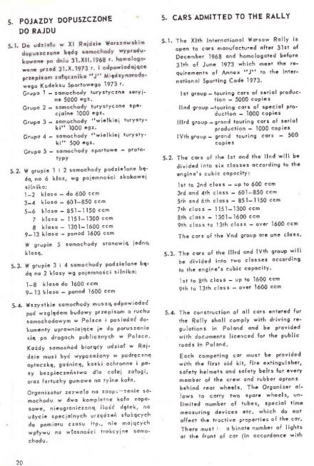 Rajd Warszawski - 1973r