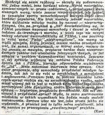 Rajdowy sezon 1973r