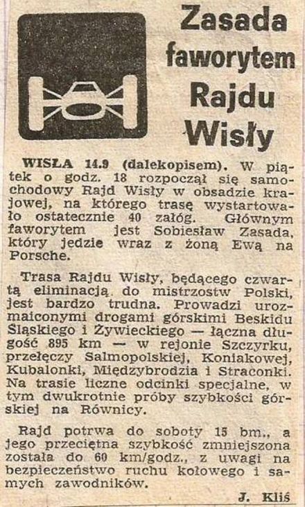 Rajd Wisły 1973r