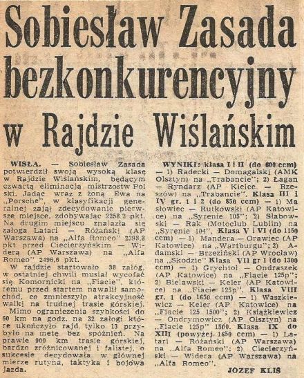 Rajd Wisły 1973r