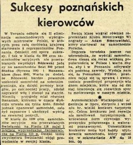 Wyścigi Toruń-2eliminacja 1973r.