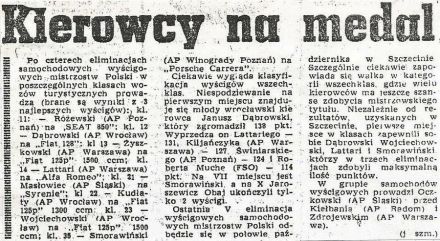Wyścigi Toruń-4 eliminacja 1973r