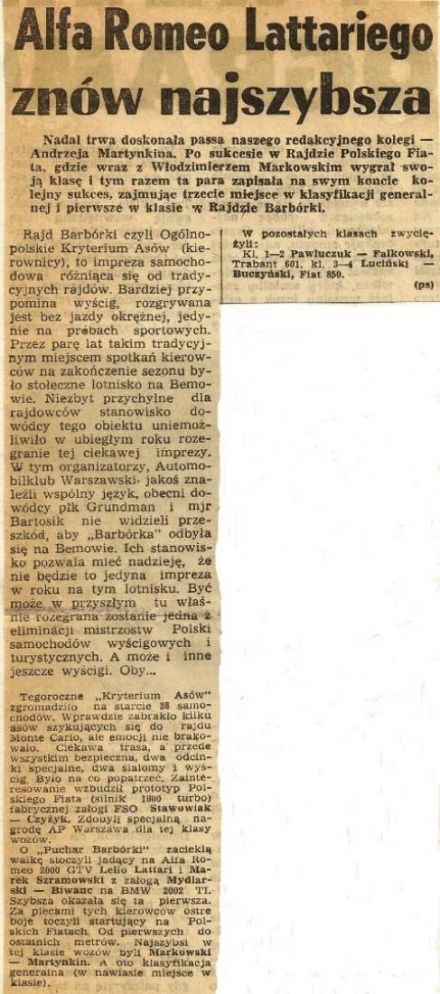 Rajd Barburka 1974r