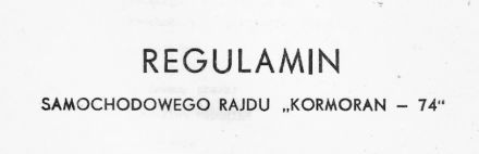 Rajd Kormoran - 1974r