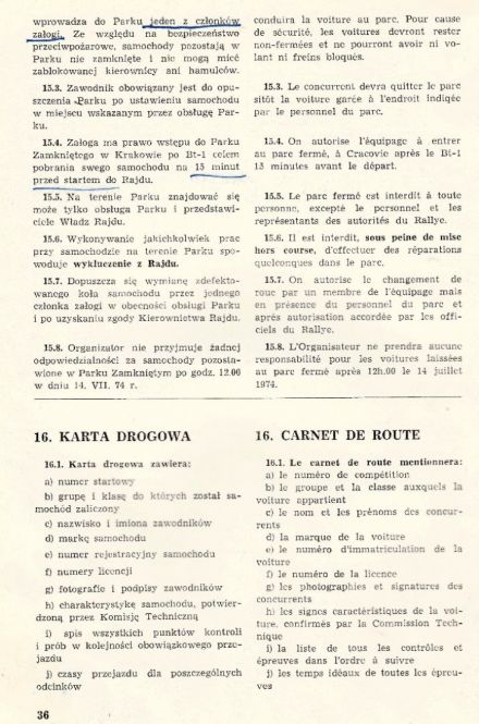 34 Rajd Polski - 1974r