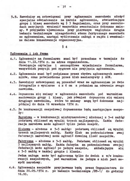 Rajd Wisły - 1974r