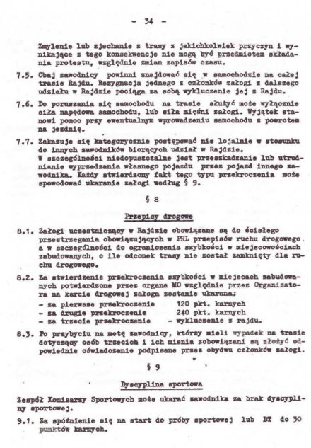 Rajd Wisły - 1974r
