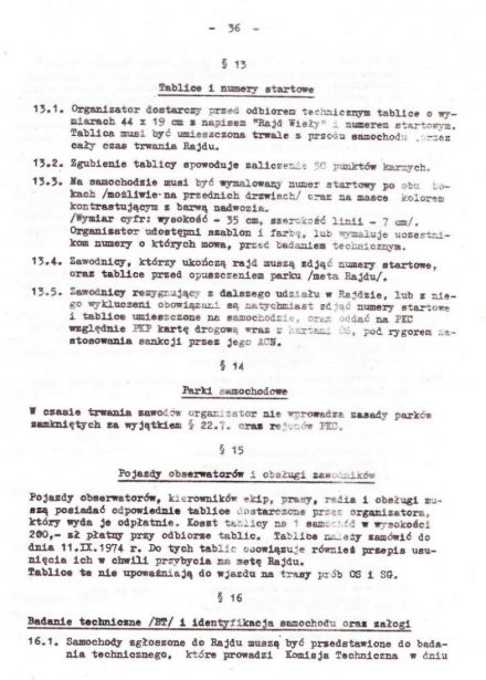 Rajd Wisły - 1974r