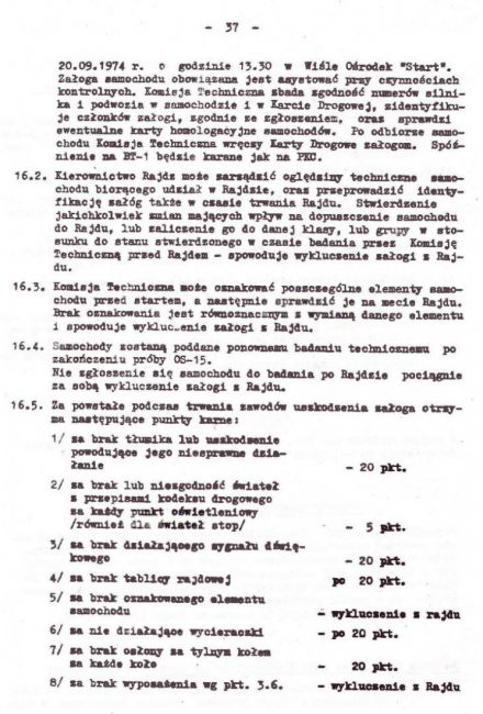 Rajd Wisły - 1974r