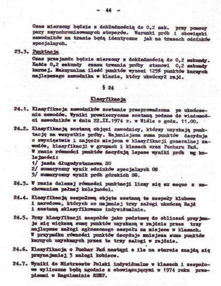 Rajd Wisły - 1974r