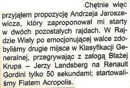 Rajd Wisły 1974r