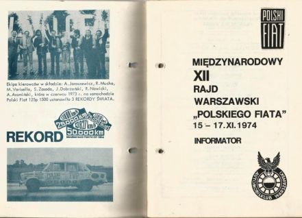 Rajd Warszawski 1974r