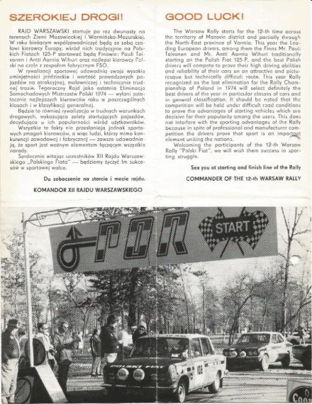 Rajd Warszawski 1974r