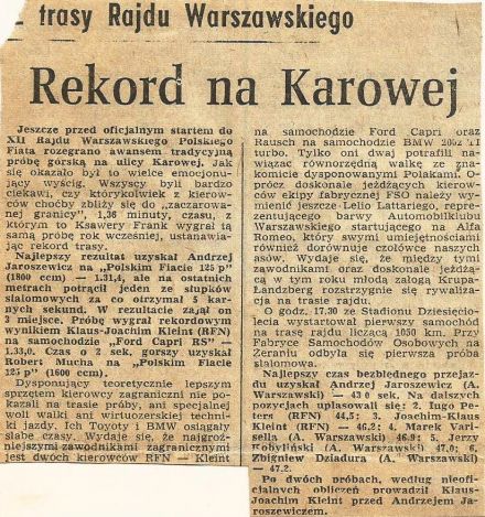 Rajd Warszawski 1974r