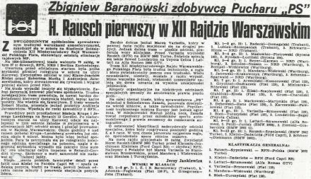 Rajd Warszawski 1974r