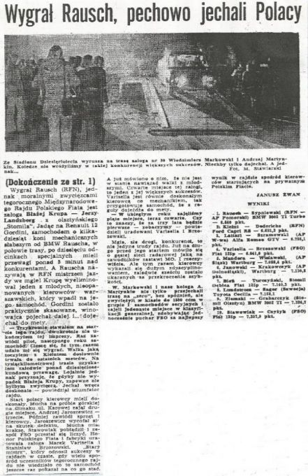 Rajd Warszawski 1974r