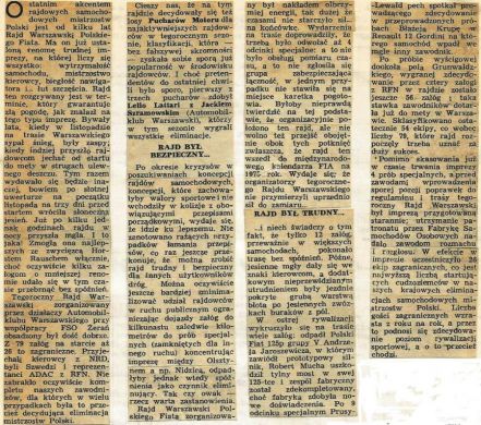 Rajd Warszawski 1974r